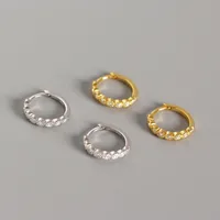925 Sterling Silver Gem Geometric Earrings main image 5
