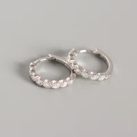 925 Sterling Silver Gem Geometric Earrings sku image 2