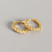 925 Sterling Silver Gem Geometric Earrings sku image 1