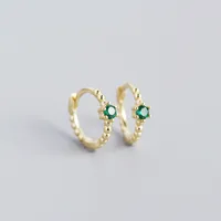 S925 Sterling Silver Round Beads Diamonds Ear Buckle Wholesale Nihaowholesale sku image 4