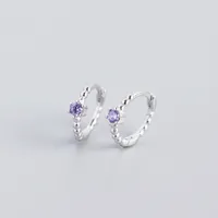 S925 Sterling Silver Round Beads Diamonds Ear Buckle Wholesale Nihaowholesale sku image 5