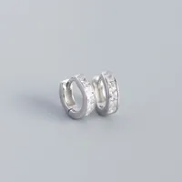 S925 Sterling Silver Geometric Square Color Zirconium Earrings Wholesale Nihaowholesale sku image 8