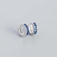 S925 Sterling Silver Geometric Square Color Zirconium Earrings Wholesale Nihaowholesale sku image 3