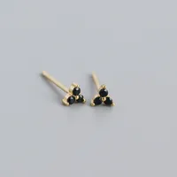 S925 Sterling Silver Geometric Clover Diamonds Earrings Wholesale Nihaowholesale sku image 4