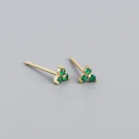 S925 Sterling Silver Geometric Clover Diamonds Earrings Wholesale Nihaowholesale sku image 6