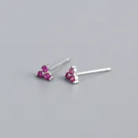 S925 Sterling Silver Geometric Clover Diamonds Earrings Wholesale Nihaowholesale sku image 9