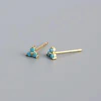 S925 Sterling Silver Geometric Clover Diamonds Earrings Wholesale Nihaowholesale sku image 12