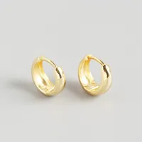 S925 Sterling Silver Geometric Wide Earrings Wholesale Hello Jewelry sku image 2