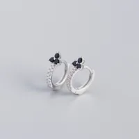 925 Sterling Silver Gem Flower Earrings sku image 6