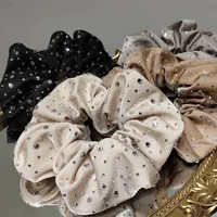 Korean Flashing Diamond Hair Scrunchies Wholesale Nihaowholesale main image 2