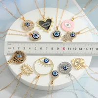 Turkey Blue Eye Pendant Alloy Diamond Necklace Wholesale Nihaowholesale main image 2