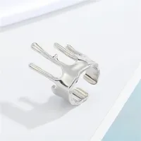 New Two-color Crown Irregular Opening Adjustable Ring Wholesale Nihaowholesale main image 3
