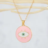 Turkey Blue Eye Pendant Alloy Diamond Necklace Wholesale Nihaowholesale sku image 6