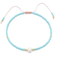 Summer Myuki Rice Beads Hand-woven Natural Freshwater Pearls  Simple Bracelet Wholesale sku image 12