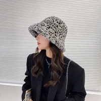 Fashion Leopard Lamb Plush Fisherman Hat Wholesale Nihaowholesale main image 4