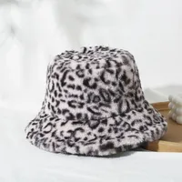 Fashion Leopard Lamb Plush Fisherman Hat Wholesale Nihaowholesale sku image 2