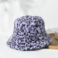 Fashion Leopard Lamb Plush Fisherman Hat Wholesale Nihaowholesale sku image 3