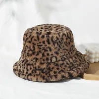 Fashion Leopard Lamb Plush Fisherman Hat Wholesale Nihaowholesale sku image 4