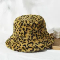 Fashion Leopard Lamb Plush Fisherman Hat Wholesale Nihaowholesale sku image 6