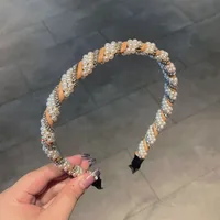 Korean Pearl Winding Thin Headband Wholesale Nihaowholesale sku image 1