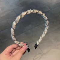 Korean Pearl Winding Thin Headband Wholesale Nihaowholesale sku image 2