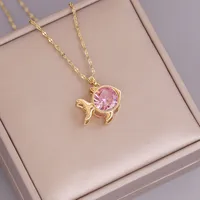 Fashion Fish 304 Stainless Steel Metal Plating 18K Gold Plated Women'S main image 2