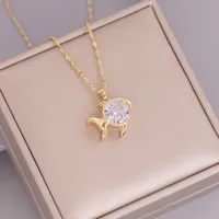 Fashion Fish 304 Stainless Steel Metal Plating 18K Gold Plated Women'S main image 3