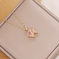 Fashion Fish 304 Stainless Steel Metal Plating 18K Gold Plated Women'S main image 4