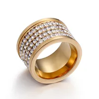 Titanium Steel 18K Gold Plated Fashion Inlaid Zircon Artificial Gemstones main image 1