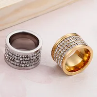 Titanium Steel 18K Gold Plated Fashion Inlaid Zircon Artificial Gemstones main image 4