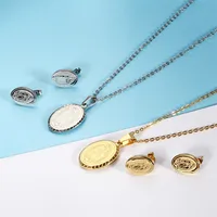 304 Stainless Steel 18K Gold Plated Lady Plating Portrait No Inlaid main image 2