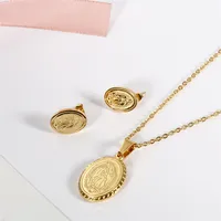 304 Stainless Steel 18K Gold Plated Lady Plating Portrait No Inlaid main image 4