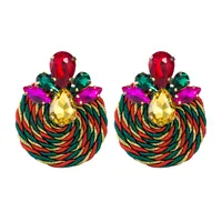 Fashion Water Droplets Diamond Alloy Artificial Gemstones Earrings main image 5