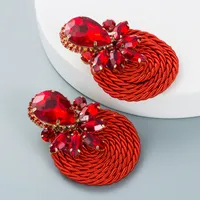 Fashion Water Droplets Diamond Alloy Artificial Gemstones Earrings sku image 3