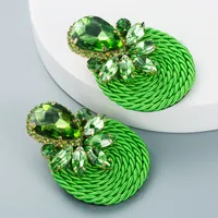 Fashion Water Droplets Diamond Alloy Artificial Gemstones Earrings sku image 4