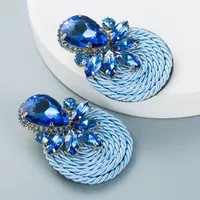 Fashion Water Droplets Diamond Alloy Artificial Gemstones Earrings sku image 5