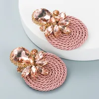 Fashion Water Droplets Diamond Alloy Artificial Gemstones Earrings sku image 8