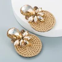 Fashion Water Droplets Diamond Alloy Artificial Gemstones Earrings sku image 9