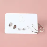 Wholesale Jewelry Fashion Geometric Stainless Steel No Inlaid Gold Plated Rhodium Plated Earrings Ear Studs main image 3