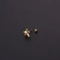 Ear Cartilage Rings & Studs Flower 316 Stainless Steel  Copper Plating Other main image 2