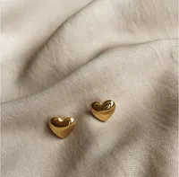 Fashion Heart Plating 304 Stainless Steel Titanium Steel No Inlaid 18K Gold Plated Earrings main image 4