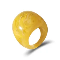 Fashion Transparent Resin Heart Butterfly Acrylic Multicolor Geometric Ring Wholesale Nihaowholesale main image 5