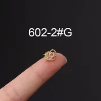 Ear Cartilage Rings & Studs Flower 316 Stainless Steel  Copper Plating Other sku image 10