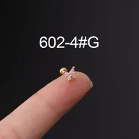 Ear Cartilage Rings & Studs Flower 316 Stainless Steel  Copper Plating Other sku image 8