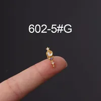 Ear Cartilage Rings & Studs Flower 316 Stainless Steel  Copper Plating Other sku image 11