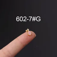 Ear Cartilage Rings & Studs Flower 316 Stainless Steel  Copper Plating Other sku image 12