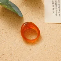 Fashion Transparent Resin Heart Butterfly Acrylic Multicolor Geometric Ring Wholesale Nihaowholesale sku image 1