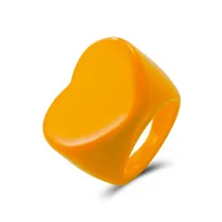 Fashion Transparent Resin Heart Butterfly Acrylic Multicolor Geometric Ring Wholesale Nihaowholesale sku image 8