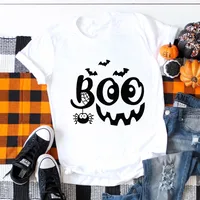 Women's T-shirt Short Sleeve Printing Fashion Letter Spider Bat main image 2