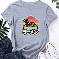 Cartoon Ramen Print Casual Short-sleeved T-shirt Wholesale Nihaowholesale sku image 3